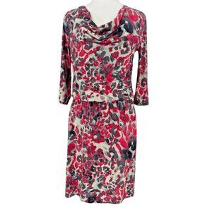 Piazza Sempione Women's Abstract Print Fit & Flare Midi Dress-Made in Italy- 10?